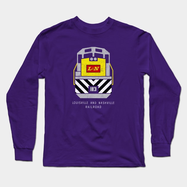 Louisville and Nashville L&N Train Engine Long Sleeve T-Shirt by Turboglyde